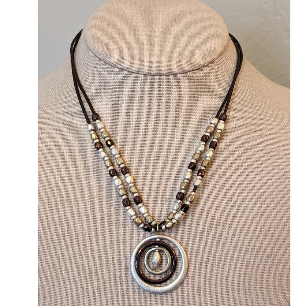The West Vintage America Collection Cord Bead Toggle Clasp 15.5-16.5" Necklace